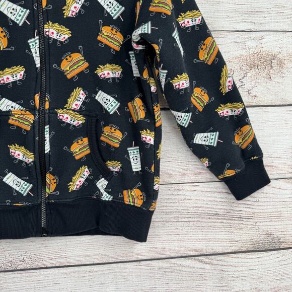 In N Out Double Double Fries Drink Print Full Zip Hoodie Youth Medium Black - Picture 6 of 10